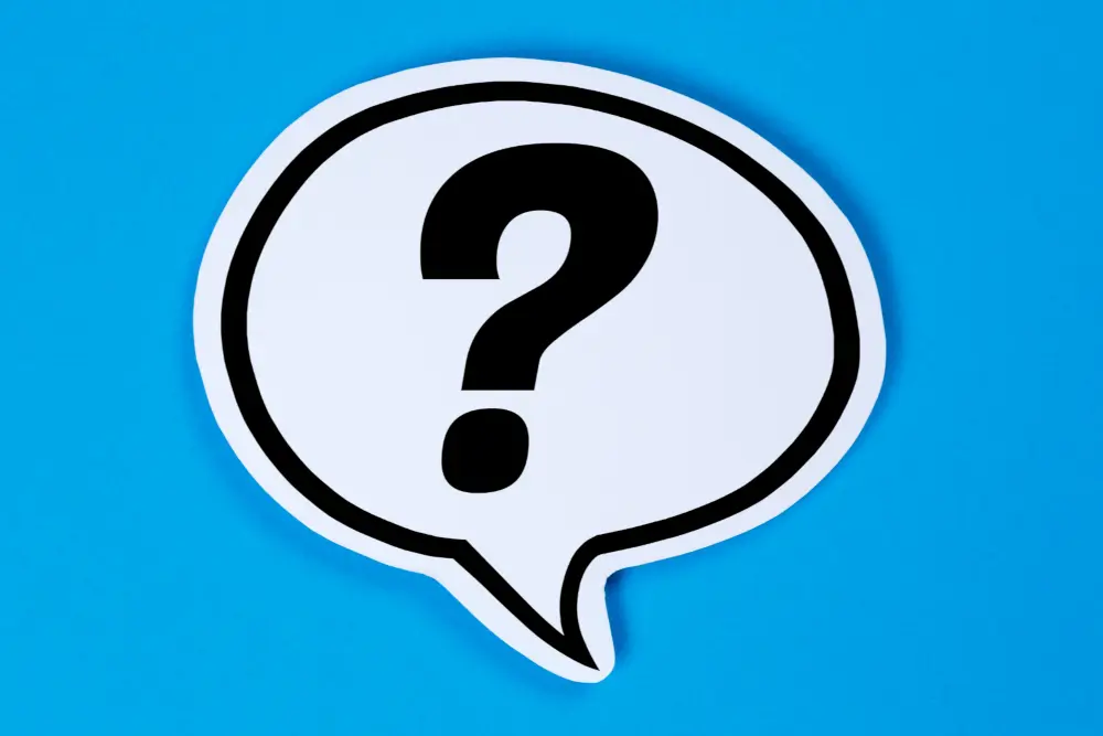 Question mark in a speech bubble